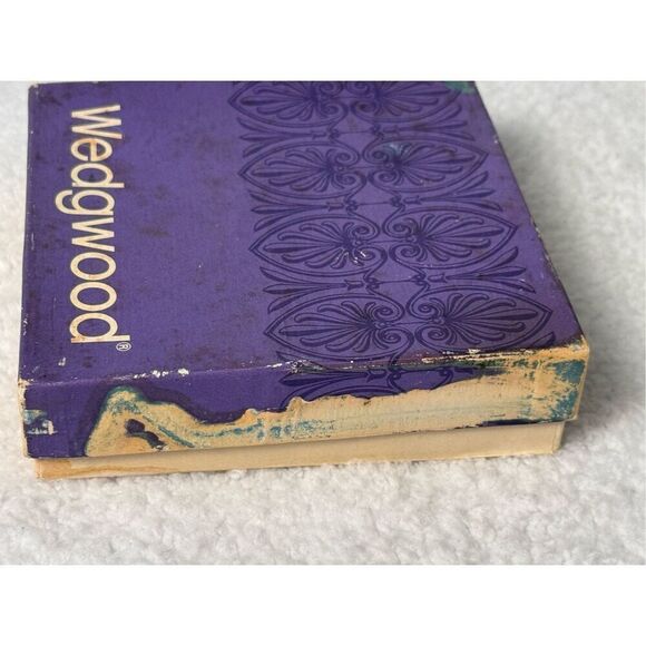 Wedgwood Blue Jasperware Clover Tray/Vintage in Original Box - Picture 15 of 16